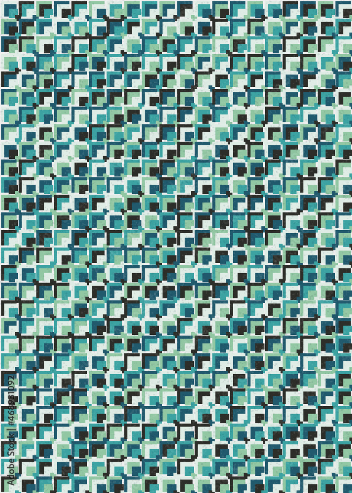 Fototapeta premium Abstract Geometric Pattern generative computational art illustration