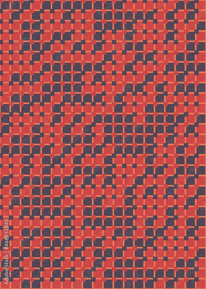 Fototapeta premium Abstract Geometric Pattern generative computational art illustration