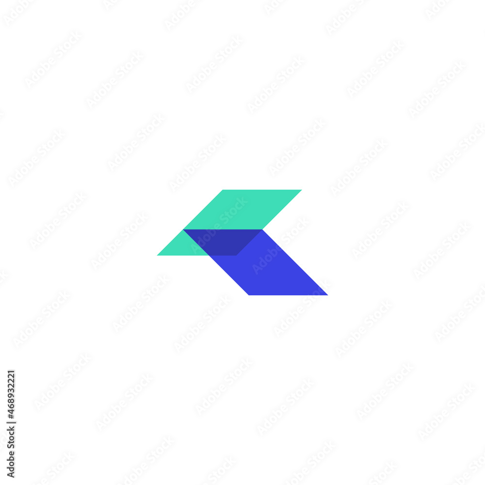 Illustration vector graphic template of letter K polygon logo Illustration vector graphic template of letter K polygon logo