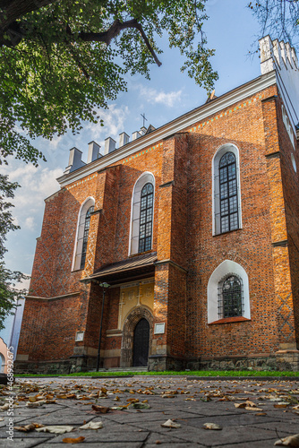 Obraz na płótnie DROHOBYCH, UKRAINE - August, 2021: The Roman Catholic church of St. Bartholomew. w salonie