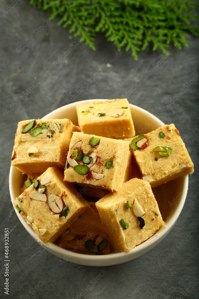 Delicious Indian sweet desserts - snack food. soan papdi. Delicious Indian sweet desserts - snack food. soan papdi.
