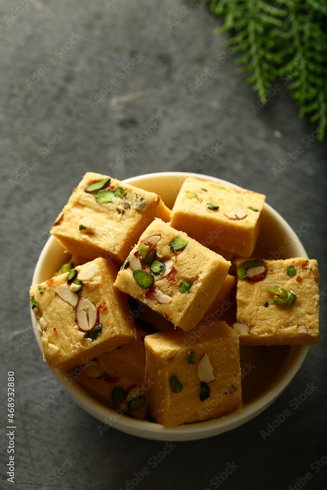 Soan papdi- delicious Indian sweets. Stock Photo | Adobe Stock