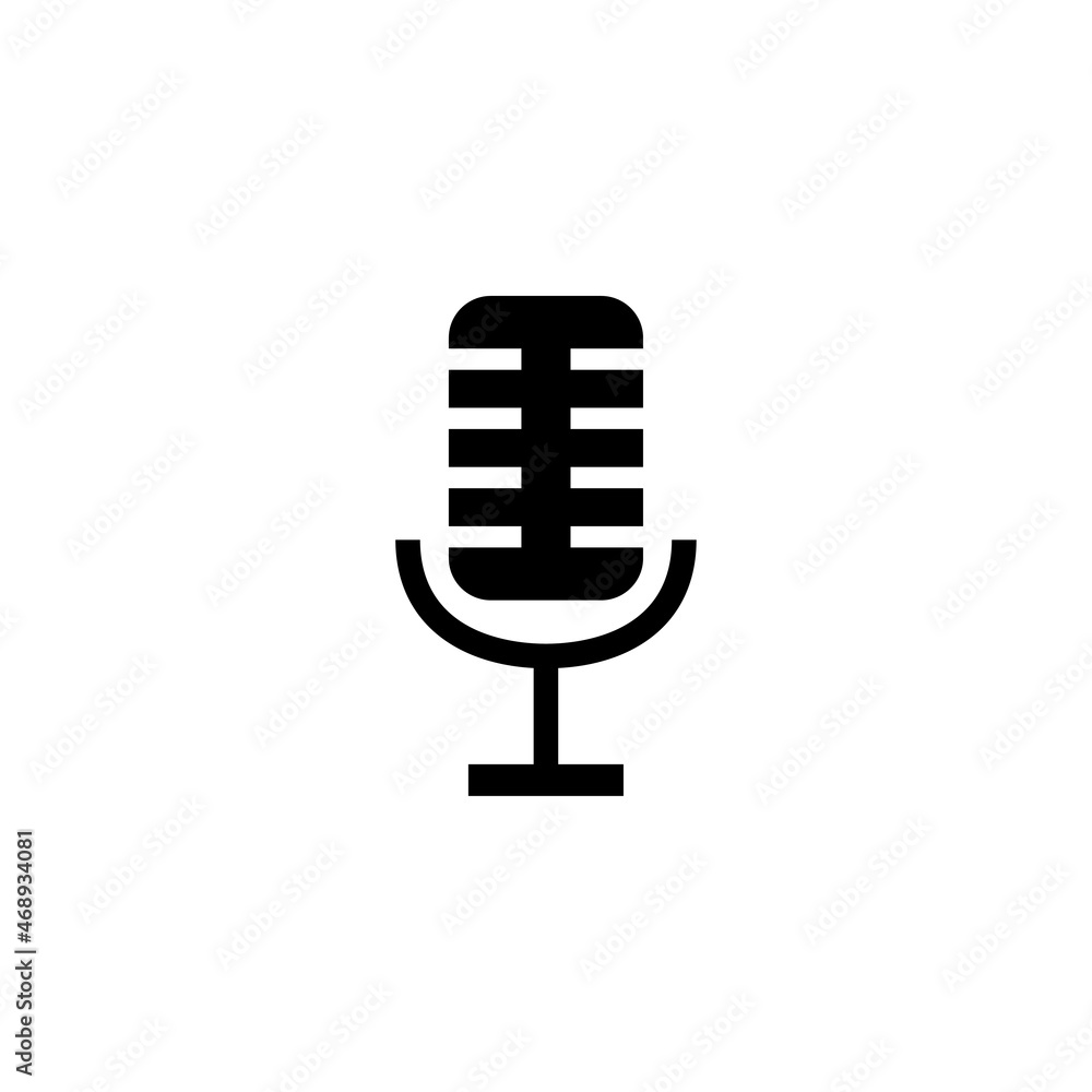 mic podcast icon design template vector isolated illustration mic podcast icon design template vector isolated illustration