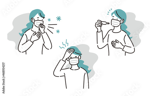 体調不良の女性