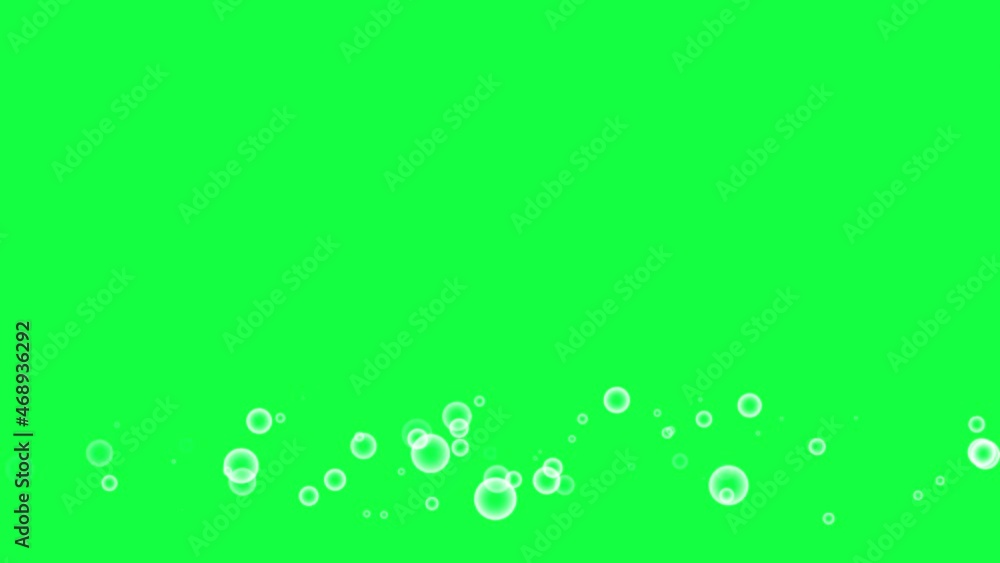 Soda bubble animation slowly falling on a green screen. Soda bubble animation slowly falling on a green screen.