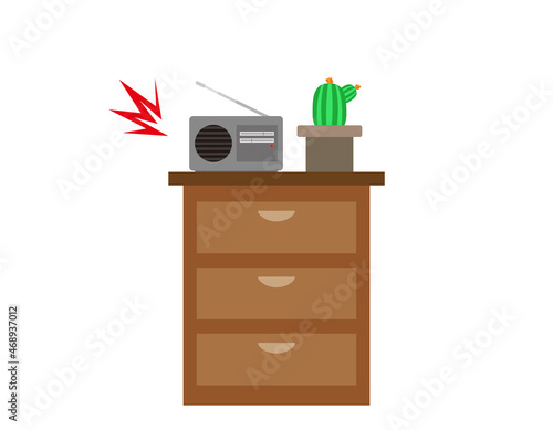 Radio. Icon. Vector illustration.