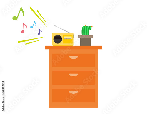 Radio. Icon. Vector illustration.