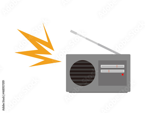 Radio. Icon. Vector illustration.