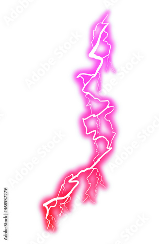 Illustration of lightning effect with red gradient