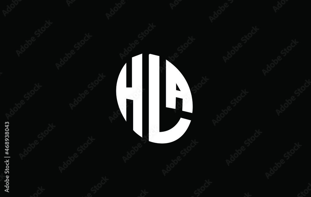 HLA Letter Logo Design. Creative Modern H L A Letters icon vector Illustration. HLA Letter Logo Design. Creative Modern H L A Letters icon vector Illustration.