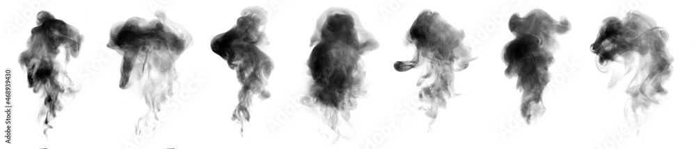 smoke steam isolated white background Stock Photo | Adobe Stock