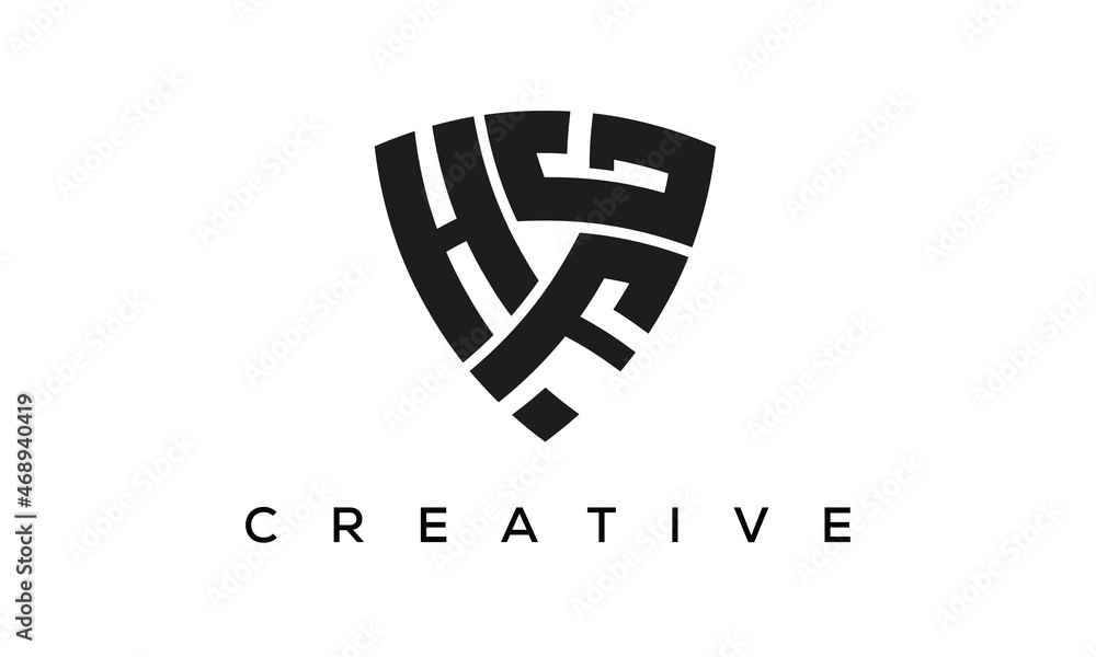 HFG letters logo, security Shield logo vector HFG letters logo, security Shield logo vector