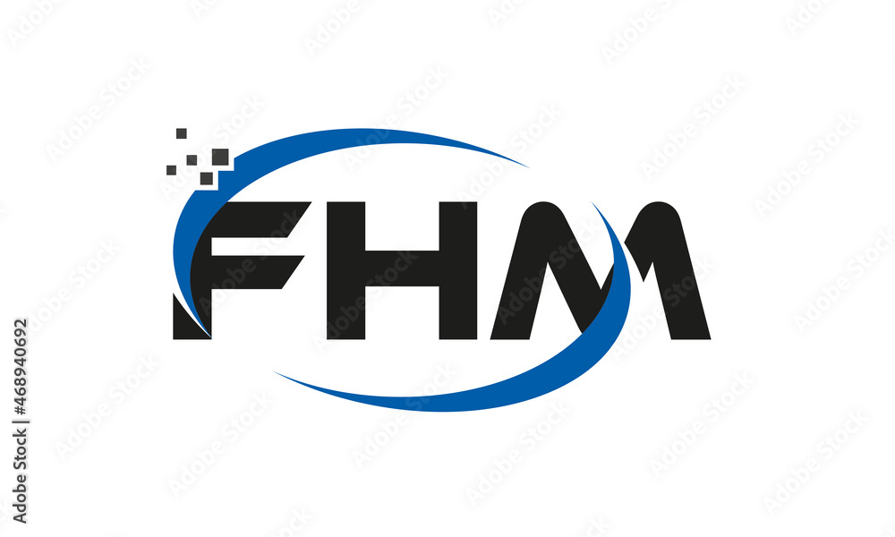 dots or points letter FHM technology logo designs concept vector Template Element dots or points letter FHM technology logo designs concept vector Template Element