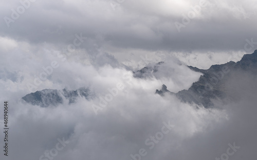 clouds over the mountains, Italian Alps
