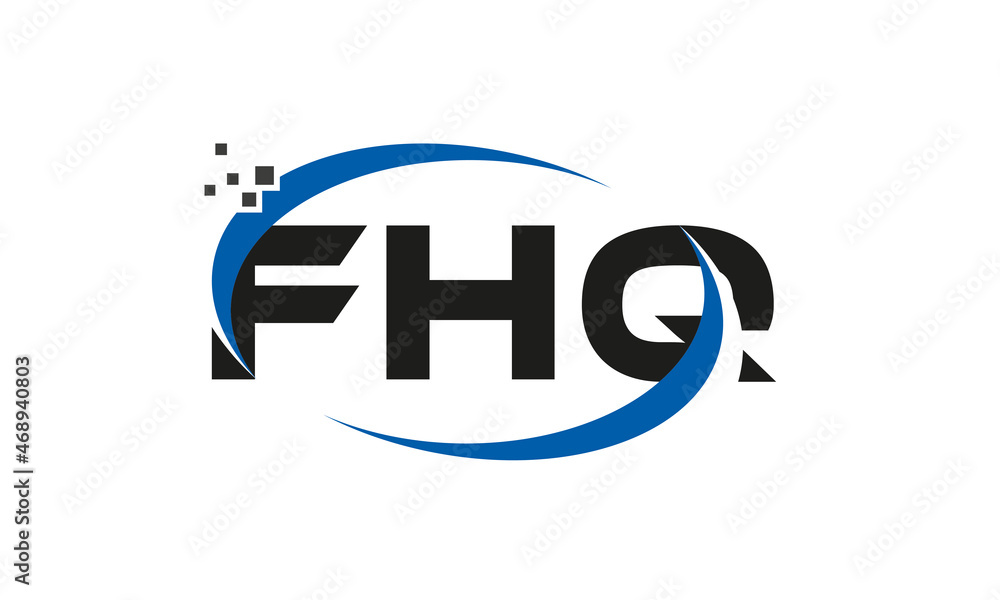 dots or points letter FHQ technology logo designs concept vector Template Element dots or points letter FHQ technology logo designs concept vector Template Element