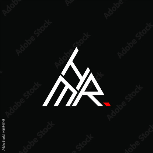 HMR letter logo creative design. HMR unique design
 photo
