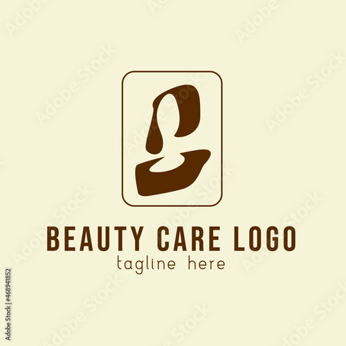 Beauty women logo inspiration. Negative space feminine logo design for beauty care, skin care, spa, yoga, wedding 
, women fashion and beauty clinic treatment. Initial hair care for feminine branding.