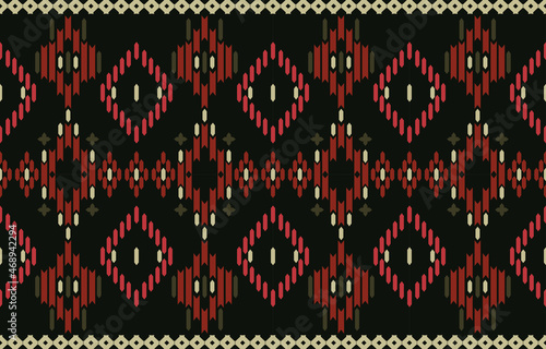 Geometric seamless ornament for ceramics, wallpaper, textile, web, cards. Ethnic pattern. Border ornament. 