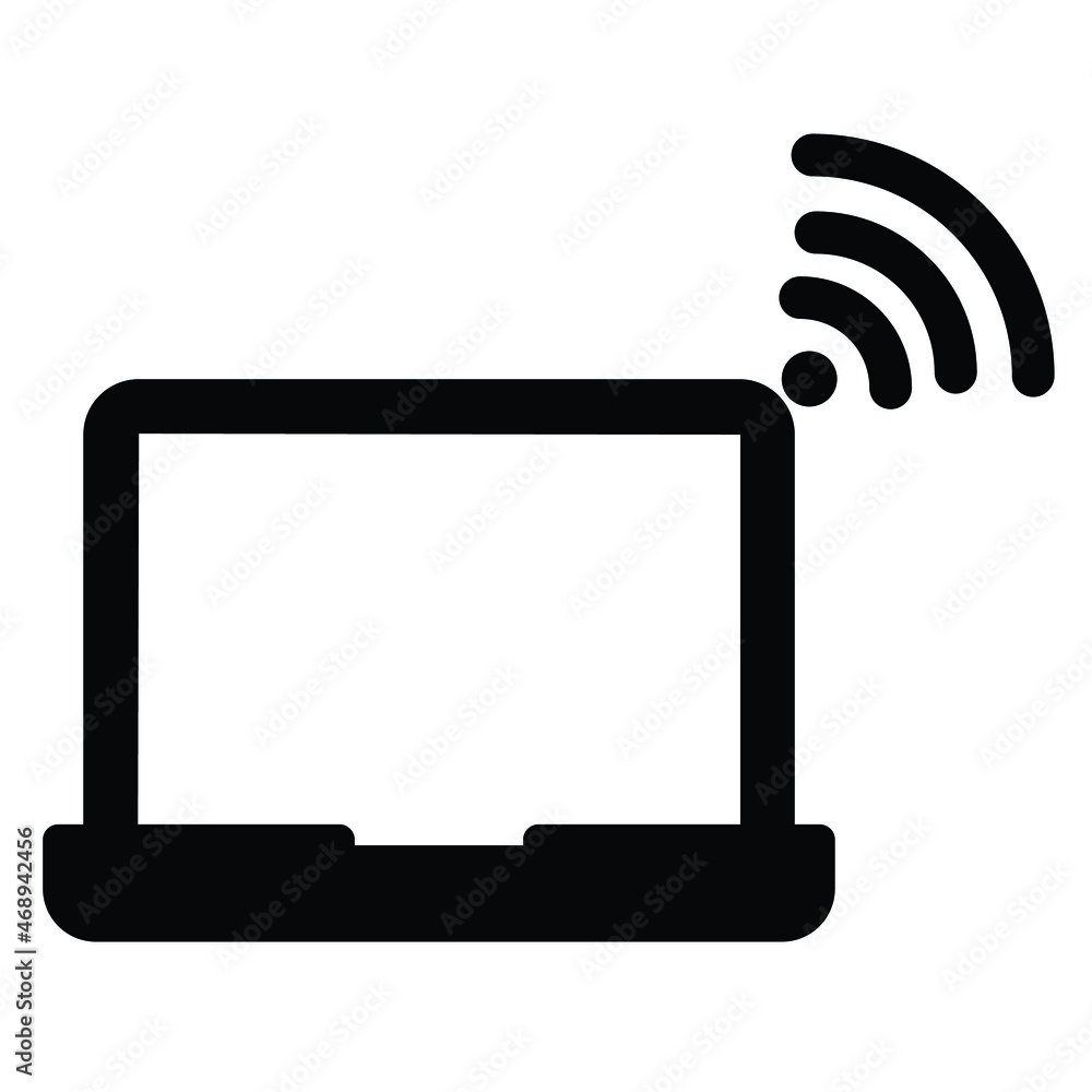 Wifi laptop Isolated Vector icon which can easily modify or edit
Wifi laptop Isolated Vector icon which can easily modify or edit