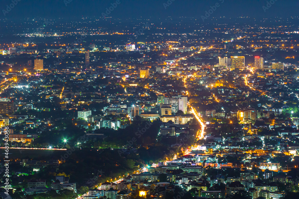 aerial view, night city view with night sky aerial view, night city view with night sky