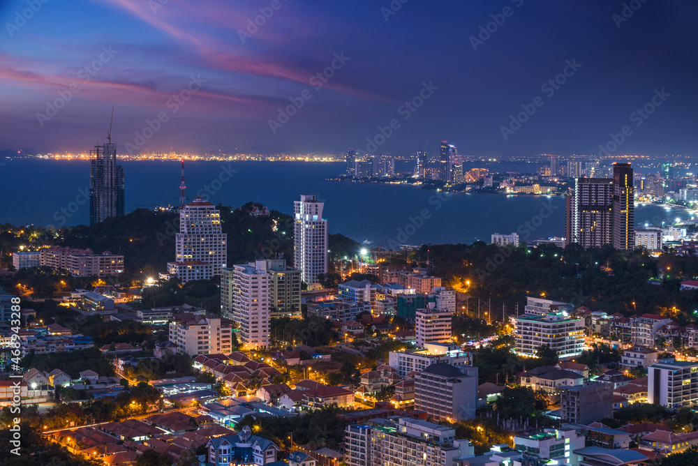 custom made wallpaper toronto digitalA bird's-eye view of Pattaya City