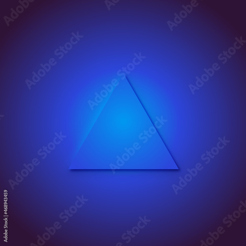 triangle on the background of a blue gradient