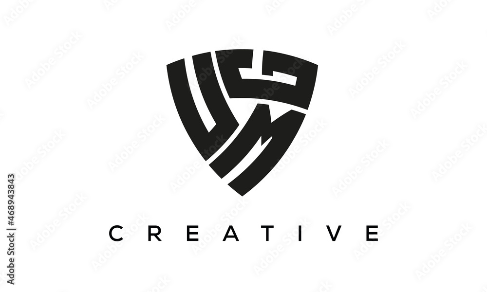 UMG letters logo, security Shield logo vector UMG letters logo, security Shield logo vector