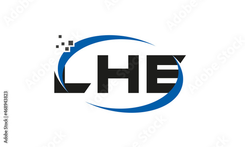 dots or points letter LHE technology logo designs concept vector Template Element photo