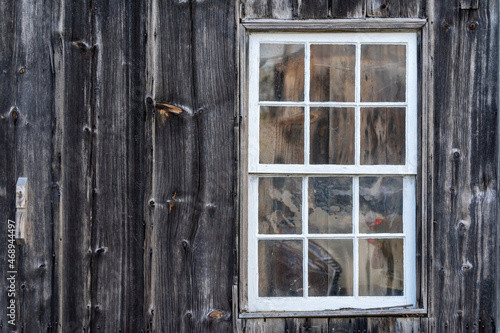 Historic wooden building window