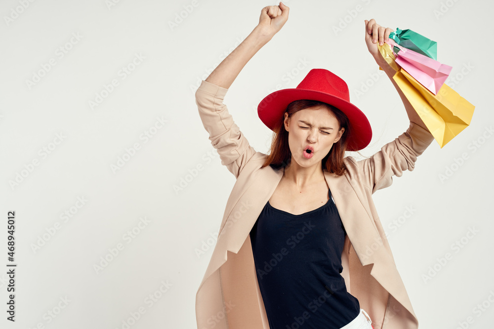 beautiful woman attractive look shopping smile isolated background beautiful woman attractive look shopping smile isolated background