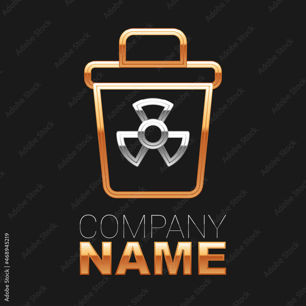 Line Infectious waste icon isolated on black background. Tank for collecting radioactive waste. Dumpster or container. Biohazardous substances. Colorful outline concept. Vector Line Infectious waste icon isolated on black background. Tank for collecting radioactive waste. Dumpster or container. Biohazardous substances. Colorful outline concept. Vector