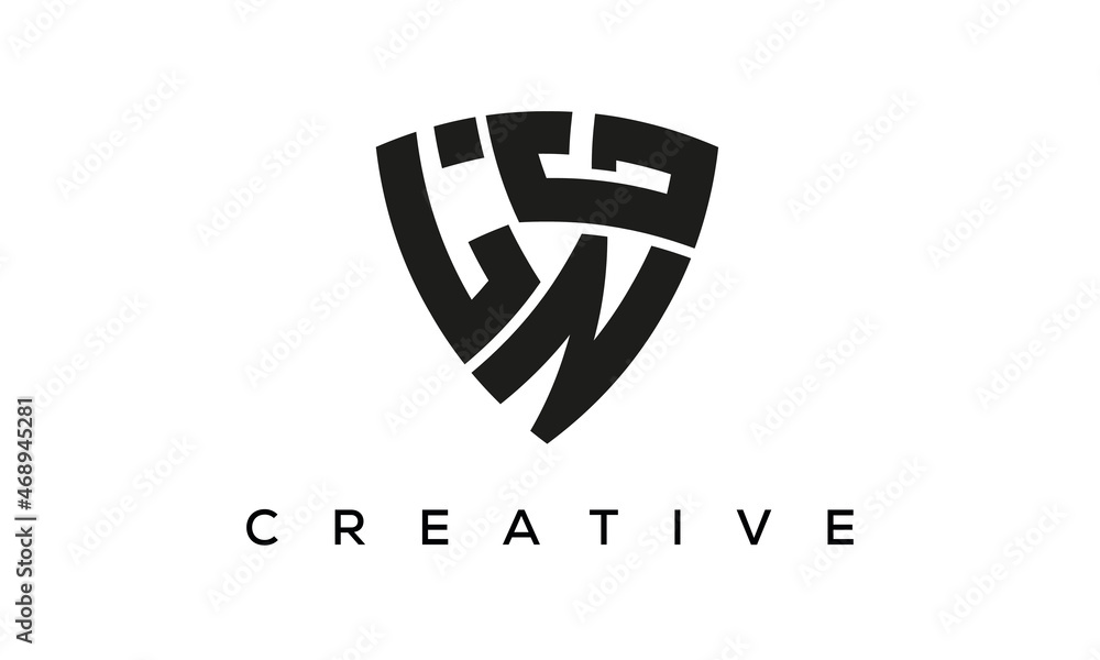 LNG letters logo, security Shield logo vector LNG letters logo, security Shield logo vector