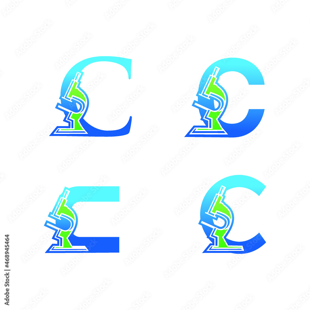 Medical Laboratory Monogram Logo Letter C Medical Laboratory Monogram Logo Letter C