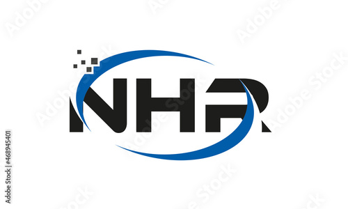 dots or points letter NHR technology logo designs concept vector Template Element photo