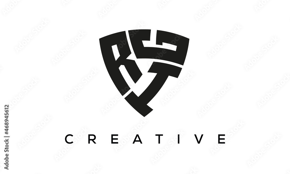 RIG letters logo, security Shield logo vector RIG letters logo, security Shield logo vector