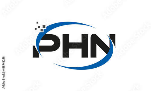 dots or points letter PHN technology logo designs concept vector Template Element photo