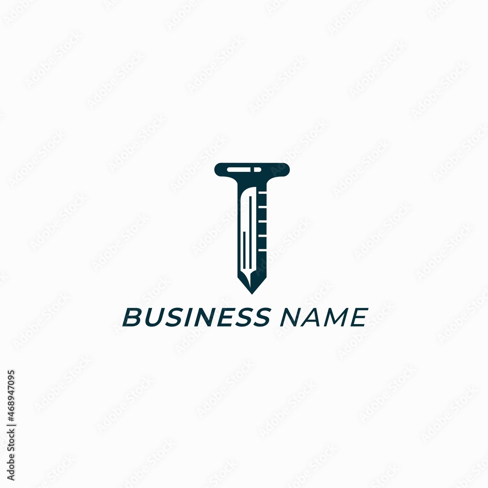 design logo creative letter I and nail design logo creative letter I and nail