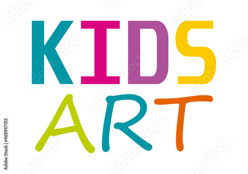 Título de arte de niño en fondo blanco.