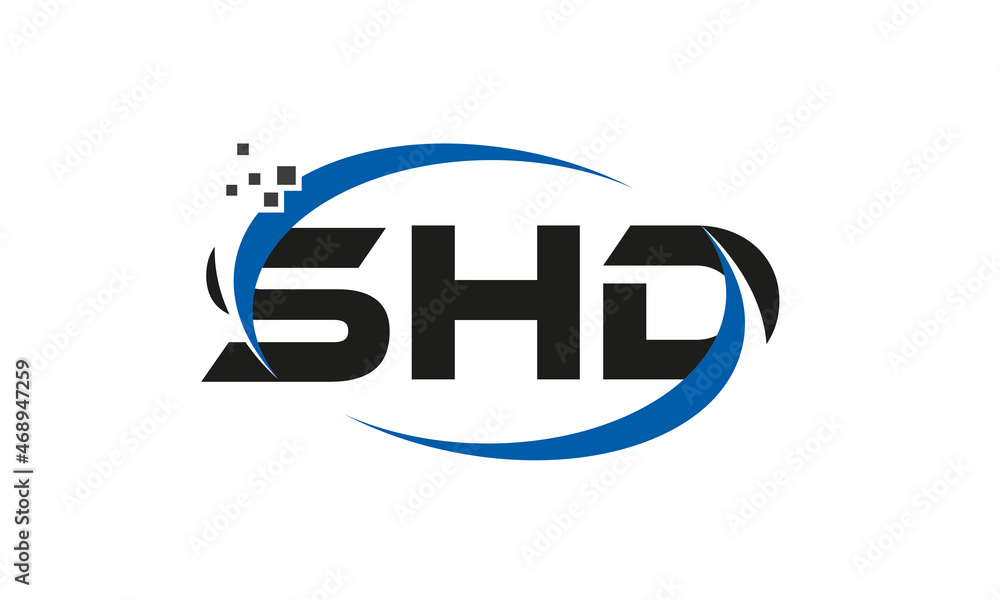 dots or points letter SHD technology logo designs concept vector Template Element dots or points letter SHD technology logo designs concept vector Template Element