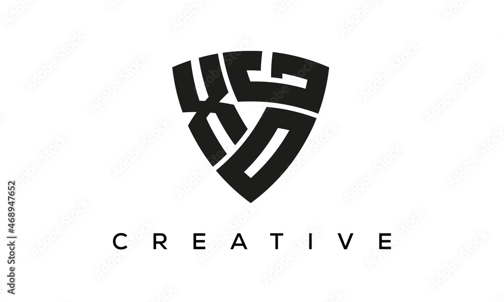 XOG letters logo, security Shield logo vector XOG letters logo, security Shield logo vector