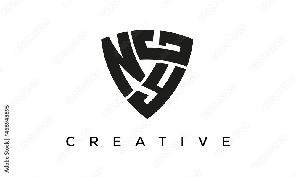 NYG letters logo, security Shield logo vector NYG letters logo, security Shield logo vector