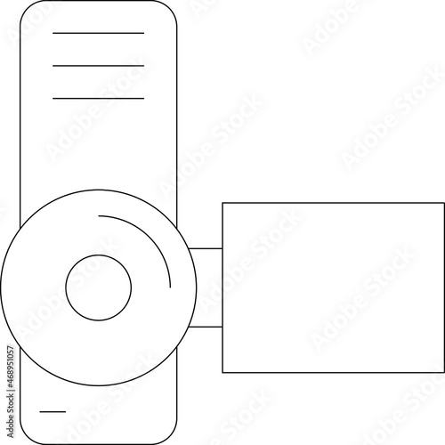 cinema hall and movie making icon camcorder and video camera