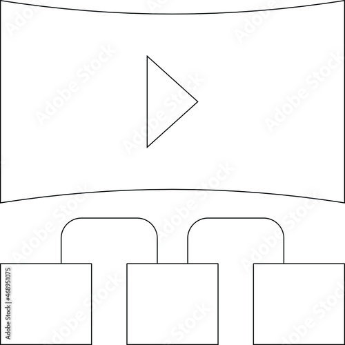 cinema hall and movie making icon cinema and film