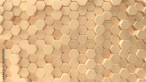 Fototapeta Naklejka Na Ścianę i Meble -  Abstract hexagon geometric background - 3D render design