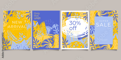 Set of abstract creative templates.