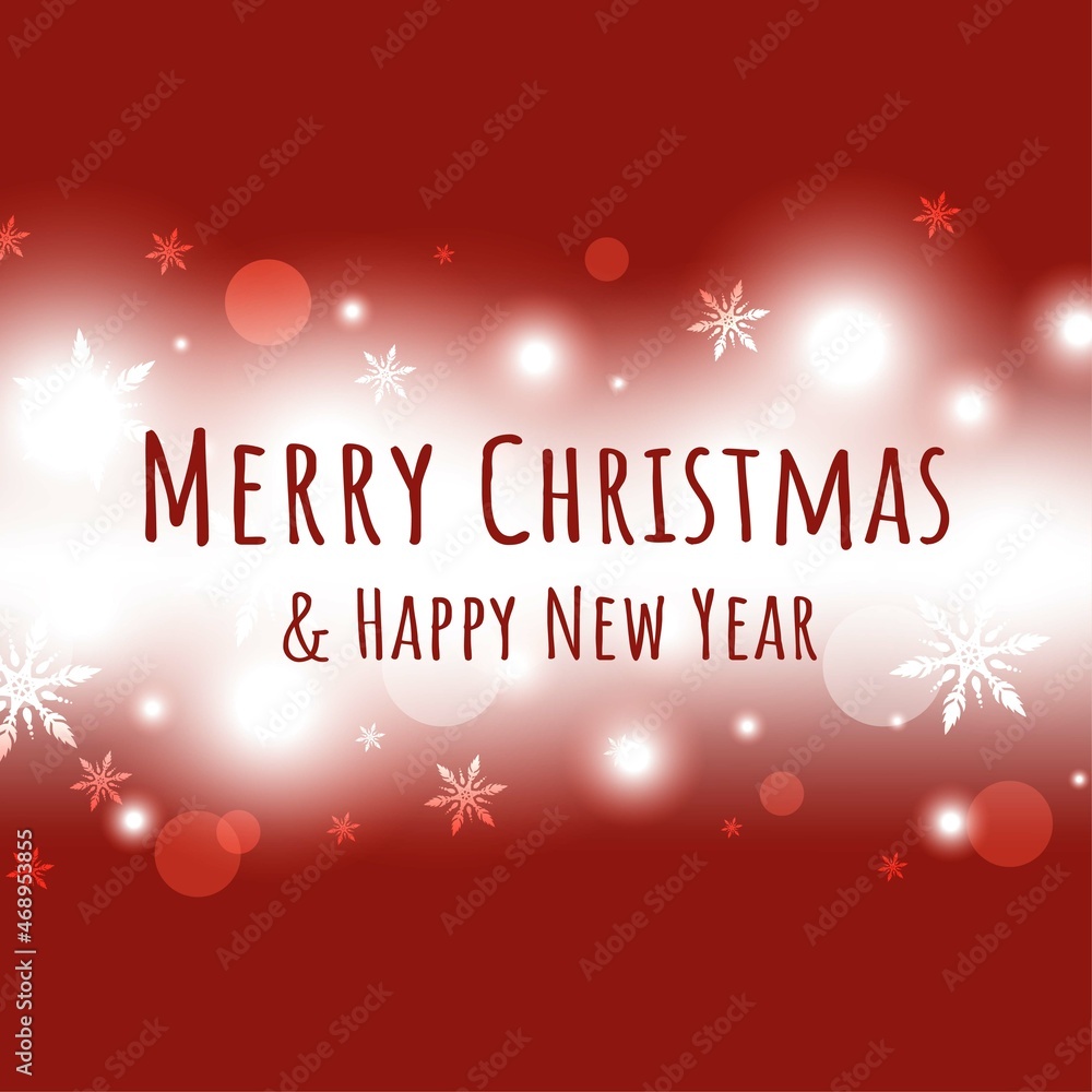 Red snowflake star light Christmas card and banner Red snowflake star light Christmas card and banner