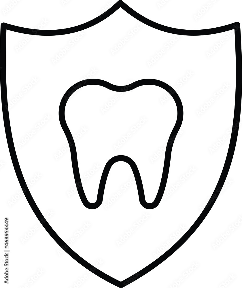 hospital and medical icon tooth and shield hospital and medical icon tooth and shield