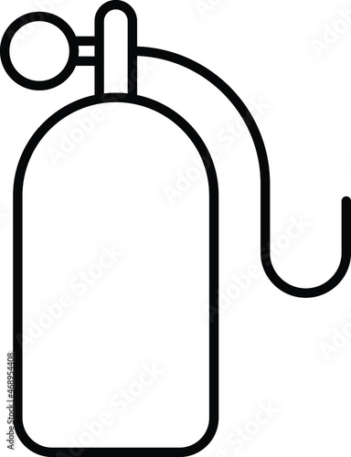 hospital and medical icon oxygen cylinder and pressure