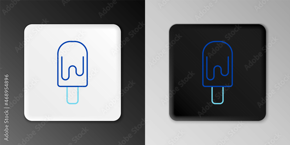 Line Ice cream icon isolated on grey background. Sweet symbol. Colorful outline concept. Vector Line Ice cream icon isolated on grey background. Sweet symbol. Colorful outline concept. Vector