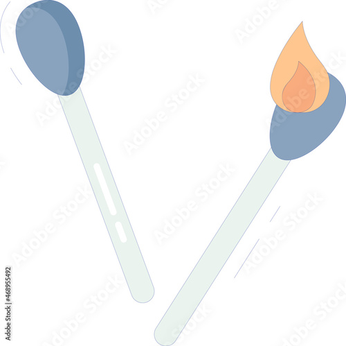grill and barbecue icons matchstick and burn